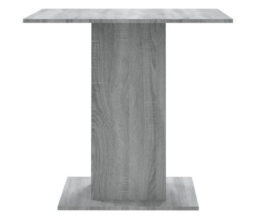 Mesa de comedor madera contrachapada gris Sonoma 80x80x75 cm