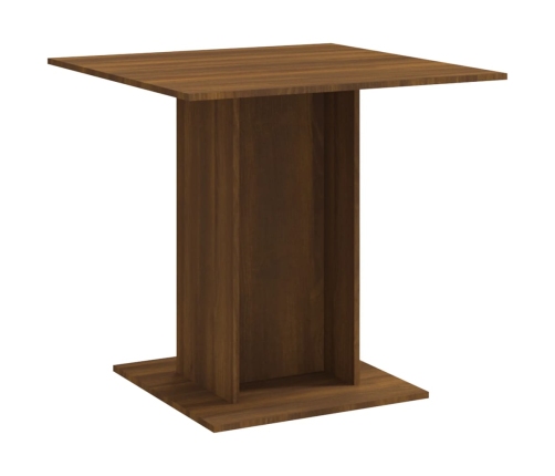 vidaXL Mesa de comedor madera contrachapada roble marrón 80x80x75 cm