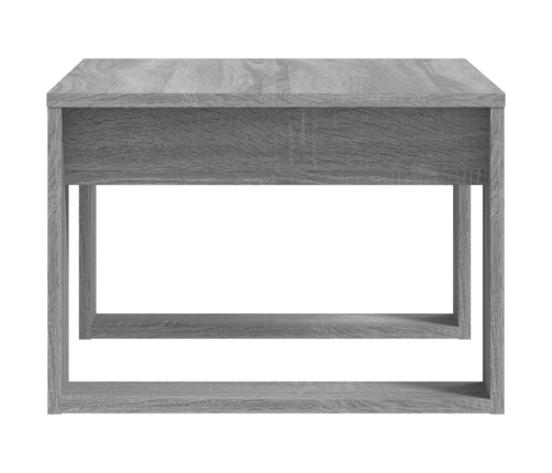 vidaXL Mesa auxiliar madera contrachapada gris Sonoma 50x50x35 cm