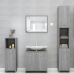 Armario de baño madera contrachapada gris Sonoma 30x30x95 cm