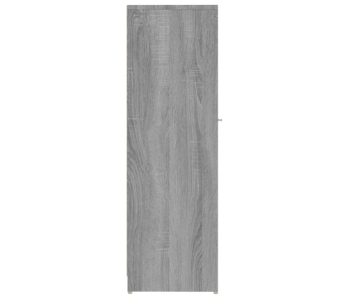 Armario de baño madera contrachapada gris Sonoma 30x30x95 cm