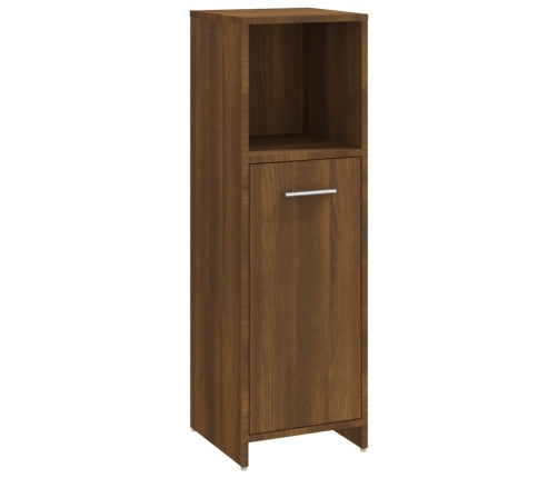 Armario de baño madera contrachapada roble marrón 30x30x95 cm