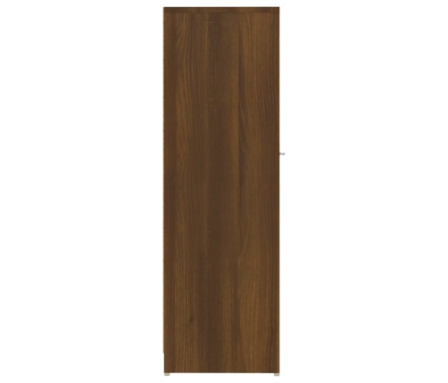 Armario de baño madera contrachapada roble marrón 30x30x95 cm