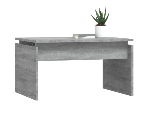 Mesa de centro madera contrachapada gris Sonoma 68x50x38 cm