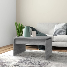 Mesa de centro madera contrachapada gris Sonoma 68x50x38 cm