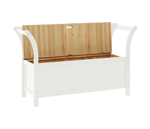 Banco madera maciza abeto blanco 107x45x75,5 cm