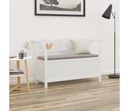 Banco madera maciza abeto blanco 107x45x75,5 cm