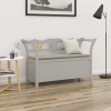 Banco madera maciza de abeto gris 107x45x75,5 cm