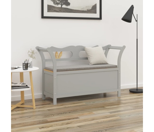 Banco madera maciza de abeto gris 107x45x75,5 cm