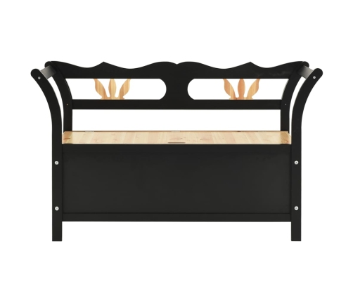 Banco madera maciza de abeto negro 107x45x75,5 cm