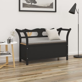 Banco madera maciza de abeto negro 107x45x75,5 cm