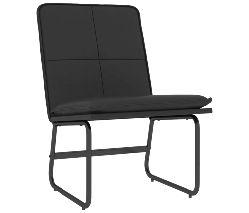 Sillón de cuero sintético negro 54x75x76 cm