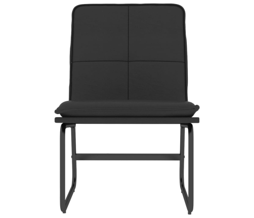 Sillón de cuero sintético negro 54x75x76 cm