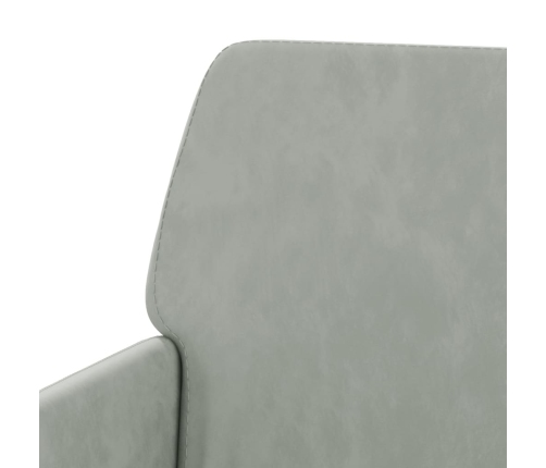 Sillón de terciopelo gris claro 62x79x79 cm