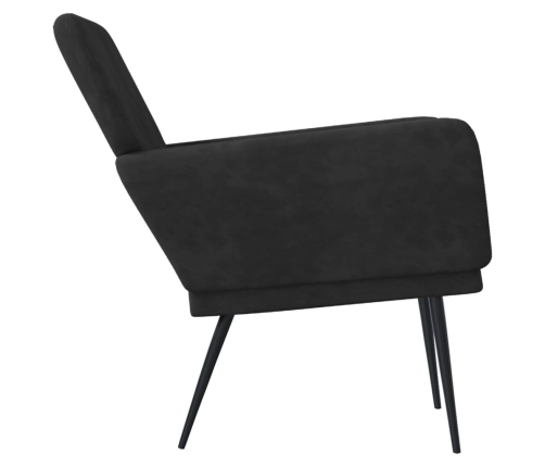 Sillón de terciopelo negro 62x79x79 cm