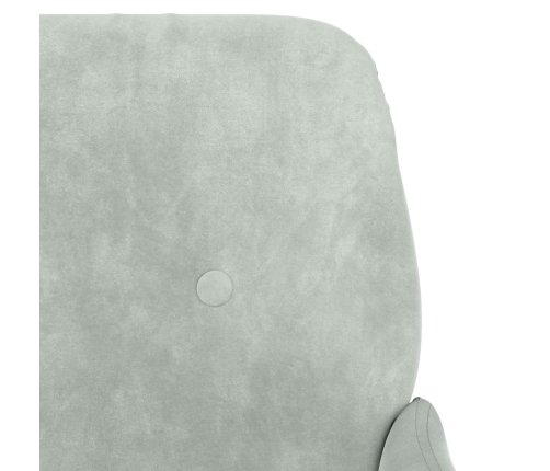 Sillón de terciopelo gris claro 62x79x79 cm