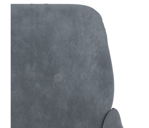 Sillón de terciopelo gris oscuro 62x79x79 cm