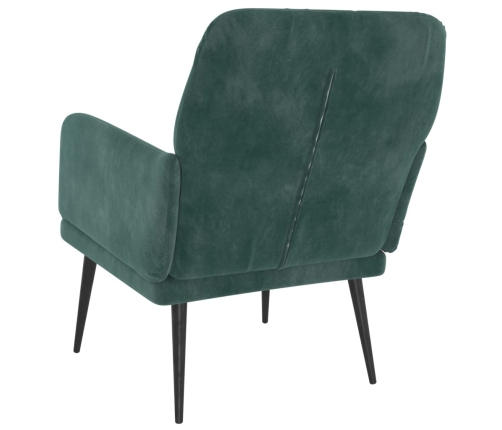 Sillón de terciopelo verde oscuro 62x79x79 cm