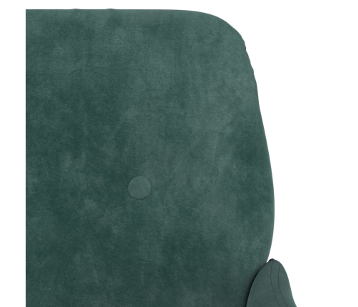 Sillón de terciopelo verde oscuro 62x79x79 cm