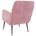 Sillón de terciopelo rosa 62x79x79 cm