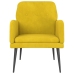 Sillón de terciopelo amarillo 62x79x79 cm