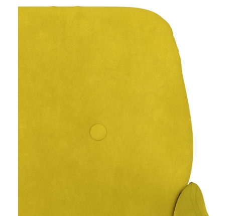 Sillón de terciopelo amarillo 62x79x79 cm