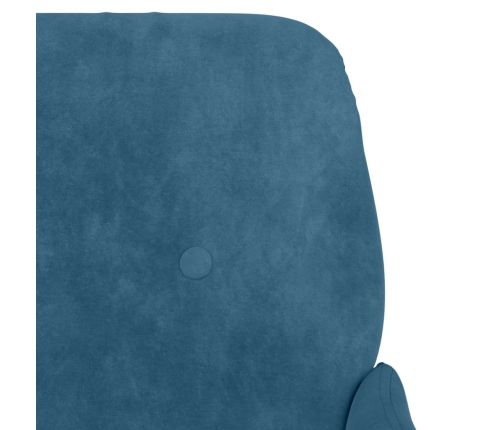 Sillón de terciopelo azul 62x79x79 cm