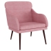 Sillón de terciopelo rosa 63x76x80 cm