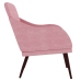 Sillón de terciopelo rosa 63x76x80 cm