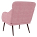 Sillón de terciopelo rosa 63x76x80 cm