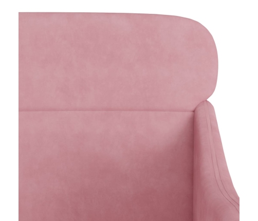 Sillón de terciopelo rosa 63x76x80 cm