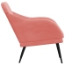 Sillón de terciopelo rosa 63x76x80 cm