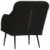 Sillón de terciopelo negro 63x76x80 cm