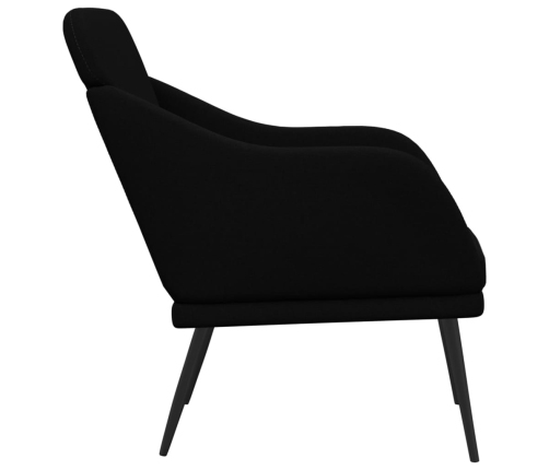 Sillón de tela negro 63x76x80 cm