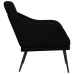 Sillón de tela negro 63x76x80 cm