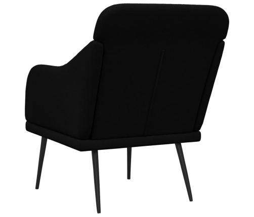 Sillón de tela negro 63x76x80 cm