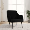 Sillón de tela negro 63x76x80 cm