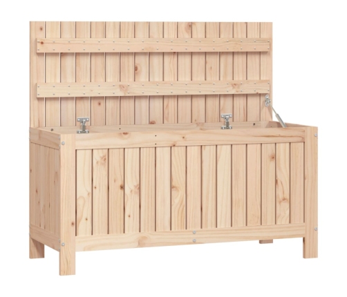 Caja de almacenaje jardín madera maciza de pino 108x42,5x54 cm