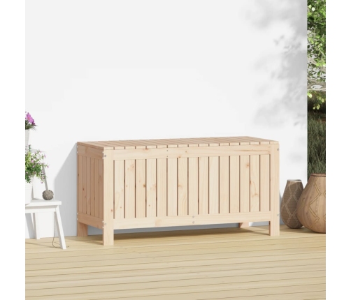 Caja de almacenaje jardín madera maciza de pino 108x42,5x54 cm