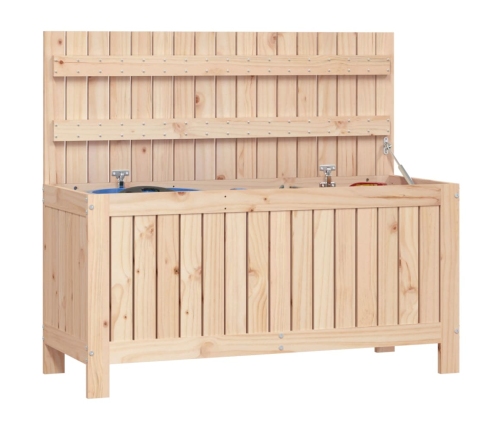 Caja de almacenaje jardín madera maciza de pino 108x42,5x54 cm