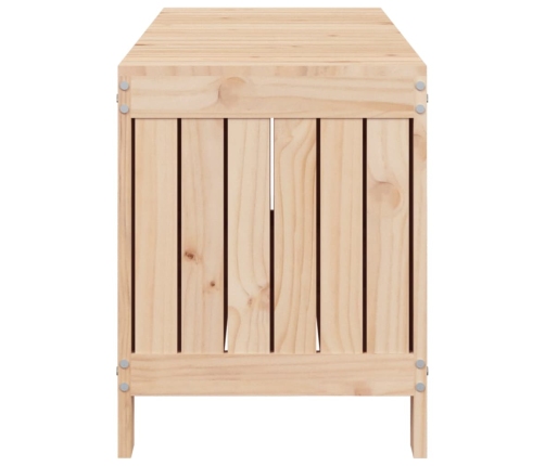 Caja de almacenaje jardín madera maciza de pino 108x42,5x54 cm