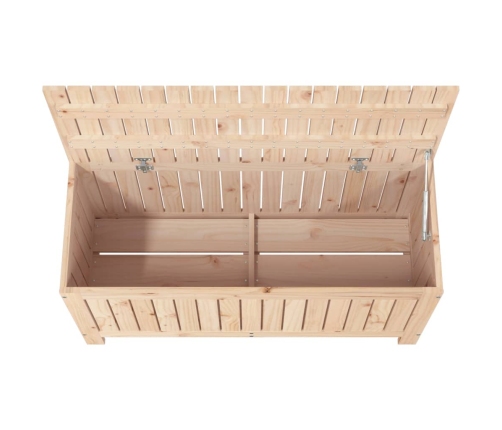 Caja de almacenaje jardín madera maciza de pino 108x42,5x54 cm