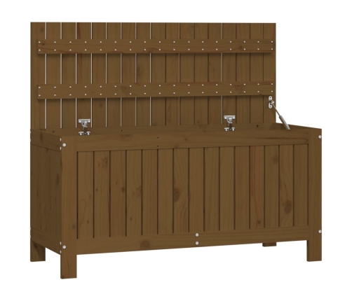 vidaXL Caja de almacenaje jardín madera pino marrón miel 108x42,5x54cm