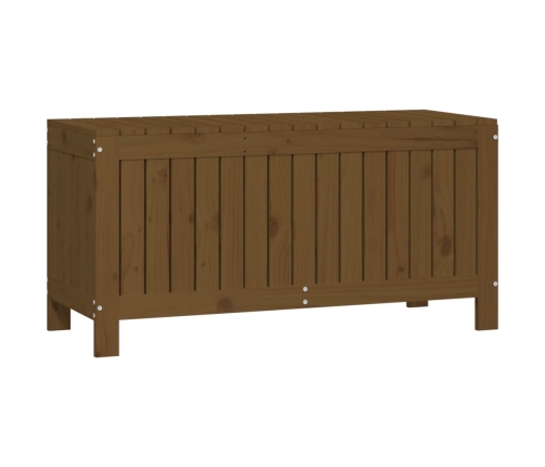 Caja de almacenaje jardín madera pino marrón miel 108x42,5x54cm