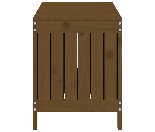 vidaXL Caja de almacenaje jardín madera pino marrón miel 108x42,5x54cm