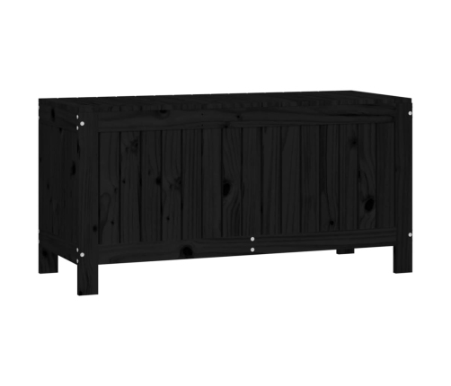 vidaXL Caja de almacenaje jardín madera de pino negro 108x42,5x54 cm