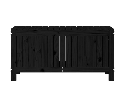 vidaXL Caja de almacenaje jardín madera de pino negro 108x42,5x54 cm