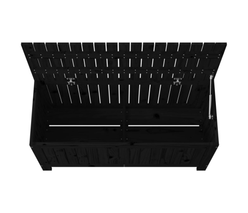 vidaXL Caja de almacenaje jardín madera de pino negro 108x42,5x54 cm