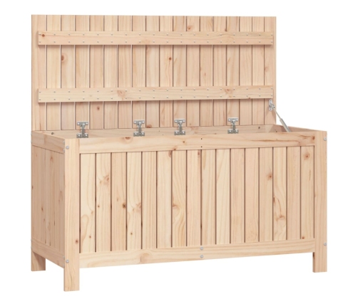 Caja de almacenaje jardín madera maciza de pino 115x49x60 cm