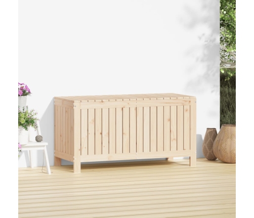 Caja de almacenaje jardín madera maciza de pino 115x49x60 cm